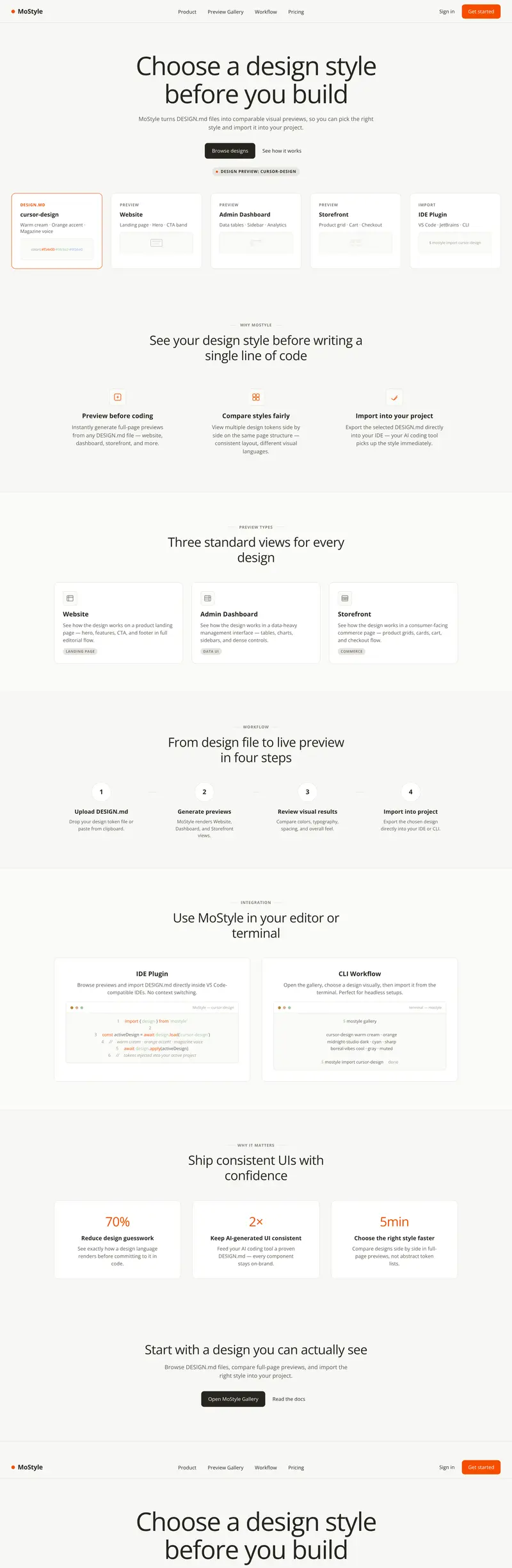 cursor-design UI preview