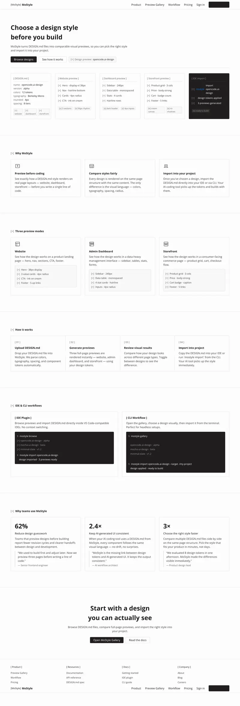 opencode.ai-design UI preview