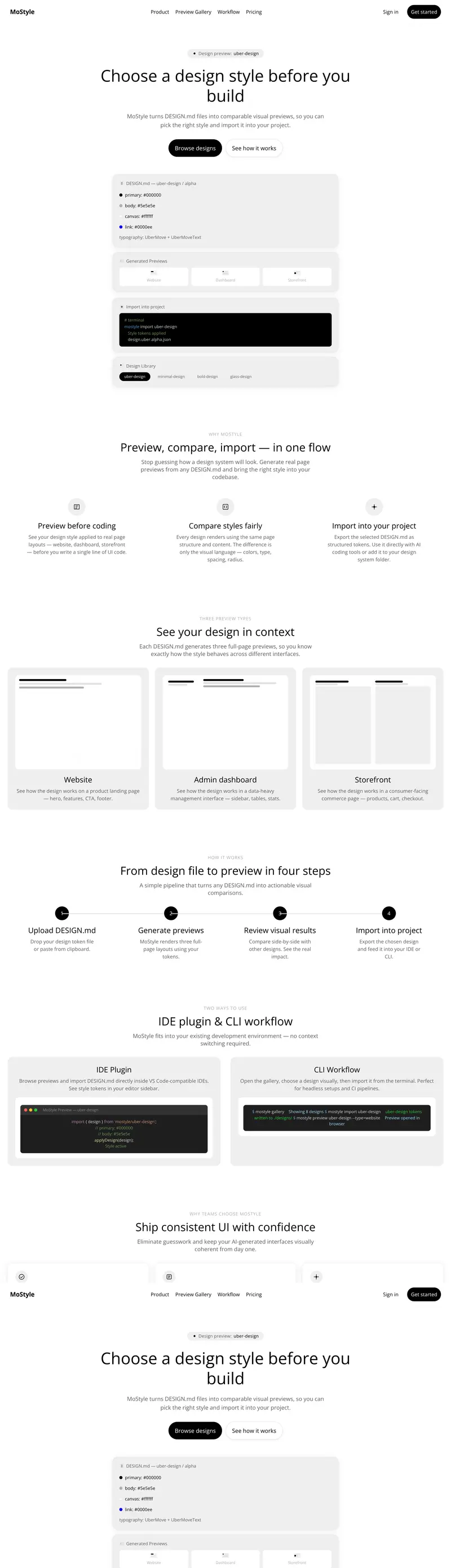 uber-design UI preview