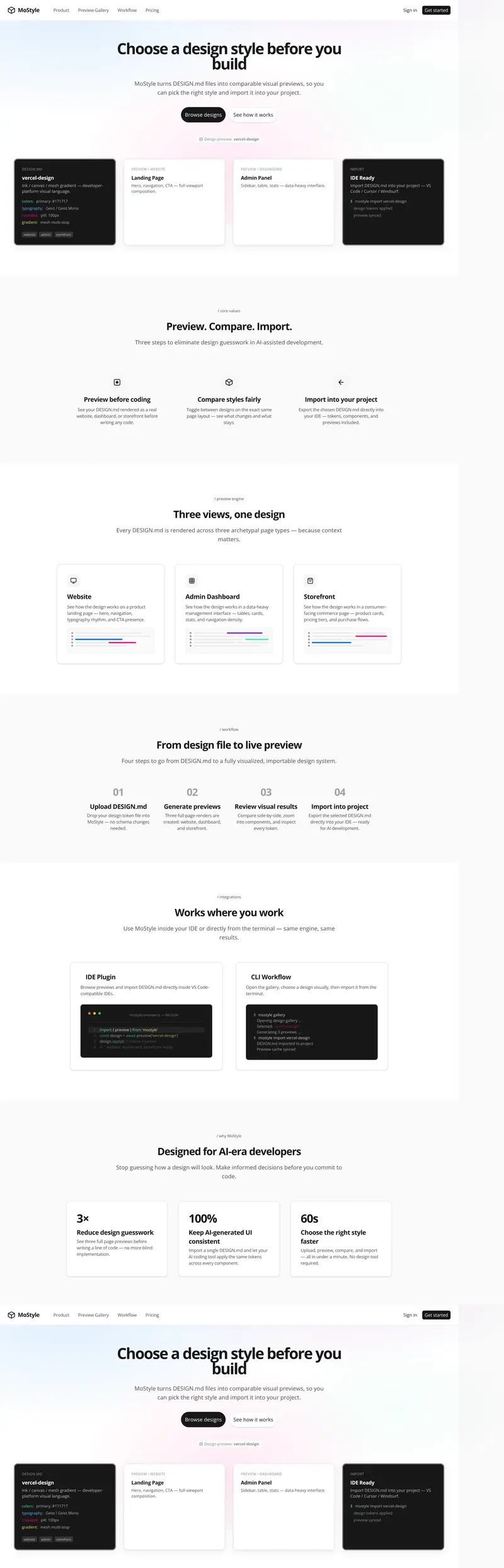 vercel-design UI preview