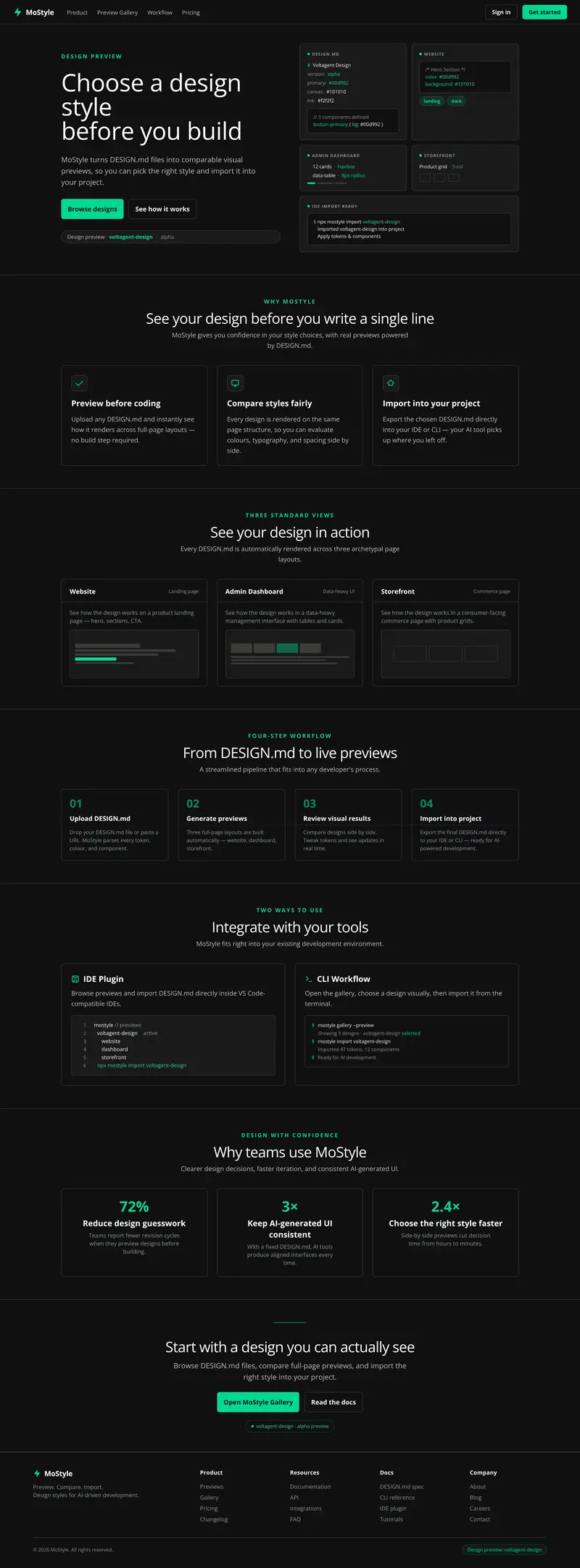 voltagent-design UI preview